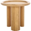 SAFAVIEH Couture Collection Madelynn Natural Oak Wood Round Accent Table(Natural)