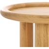 SAFAVIEH Couture Collection Madelynn Natural Oak Wood Round Accent Table(Natural)