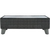 SAFAVIEH Couture Collection Margarita Natural Brown Faux Wicker Rectangle Indoor/Outdoor Coffee Table (Fully Assembled)(Dark Grey)