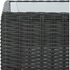 SAFAVIEH Couture Collection Margarita Natural Brown Faux Wicker Rectangle Indoor/Outdoor Coffee Table (Fully Assembled)(Dark Grey)
