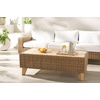 SAFAVIEH Couture Collection Margarita Natural Brown Faux Wicker Rectangle Indoor/Outdoor Coffee Table (Fully Assembled)(Natural)