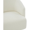 SAFAVIEH Couture Collection Pollyanne Ivory Boucle/Gold Swivel Accent Chair (Fully Assembled)