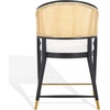 SAFAVIEH Couture Collection Rogue Black/Natural Rattan 23-inch Seat Height Counter Stool (Fully Assembled)(Black/Natural)