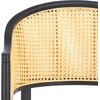SAFAVIEH Couture Collection Rogue Black/Natural Rattan 23-inch Seat Height Counter Stool (Fully Assembled)(Black/Natural)