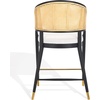 SAFAVIEH Couture Collection Rogue Black/Natural Rattan 27-inch Seat Height Bar Stool (Fully Assembled)(Black/Natural)