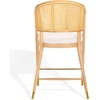 SAFAVIEH Couture Collection Rogue Black/Natural Rattan 27-inch Seat Height Bar Stool (Fully Assembled)(Natural)