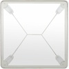 SAFAVIEH Couture Collection Suzanna Clear Acrylic/Silver Square Accent Table(Silver)