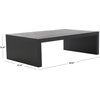 SAFAVIEH Couture Collection Tawney Black Rectangle Coffee Table(Black)
