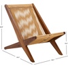 SAFAVIEH Couture Collection Trisha Walnut/Natural Solid Wood Folding Rope Accent Chair