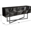 SAFAVIEH Couture Collection Zena Black Nickel Buffet