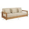 SAFAVIEH Couture Montford Brazilian Teak Indoor/Outdoor Sofa(Beige)