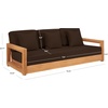 SAFAVIEH Couture Montford Brazilian Teak Indoor/Outdoor Sofa(White)
