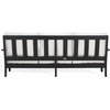 SAFAVIEH Couture Outdoor – Martinique 3-Seat Sofa – Natural & Navy – Teak Wood – Slatted Coastal Design – Ideal for Patio, Deck, Porch, Backyard, 18.3″ Seat Height (CPT1013J)(Black)