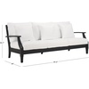 SAFAVIEH Couture Outdoor – Martinique 3-Seat Sofa – Natural & Navy – Teak Wood – Slatted Coastal Design – Ideal for Patio, Deck, Porch, Backyard, 18.3″ Seat Height (CPT1013J)(Black)