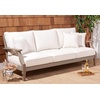 SAFAVIEH Couture Outdoor – Martinique 3-Seat Sofa – Natural & Navy – Teak Wood – Slatted Coastal Design – Ideal for Patio, Deck, Porch, Backyard, 18.3″ Seat Height (CPT1013J)(Light Grey/Beige)