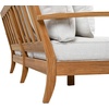 SAFAVIEH Couture Outdoor – Martinique 3-Seat Sofa – Natural & Navy – Teak Wood – Slatted Coastal Design – Ideal for Patio, Deck, Porch, Backyard, 18.3″ Seat Height (CPT1013J)(White/Natural Teak)