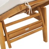 SAFAVIEH Couture Outdoor Collection Caledonia Natural/White Cushion Solid Teak Wood Chaise Lounge Chair