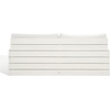 SAFAVIEH Couture Outdoor Collection Chrissie Whitewash/White Linen Solid Wood Patio Sofa