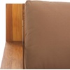 SAFAVIEH Couture Outdoor Collection Kauai Natural/Beige Teak Solid Wood Patio Sofa(Natural/Brown)