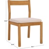 SAFAVIEH Couture Outdoor Collection Mayaguana Natural/White Solid Teak Wood Dining Chair Set of 2
