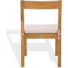 SAFAVIEH Couture Outdoor Collection Mayaguana Natural/White Solid Teak Wood Dining Chair Set of 2