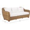 SAFAVIEH Couture Outdoor Collection Melbourne Natural/White Cushion Wicker Sofa