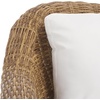 SAFAVIEH Couture Outdoor Collection Melbourne Natural/White Cushion Wicker Sofa