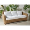 SAFAVIEH Couture Outdoor Collection Melbourne Natural/White Cushion Wicker Sofa