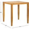 SAFAVIEH Couture Outdoor Collection Samoa Natural Brown Brazilian Teak Solid Wood Patio Accent Table