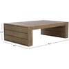 SAFAVIEH Couture Outdoor Collection Santiago Natural Solid Wood Coffee Table