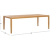 SAFAVIEH Couture Outdoor Collection Tortuga Natural Brown Solid Wood Patio Coffee Table