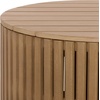 SAFAVIEH Couture Outdoor Patio Furniture Collection – Arielle Solid Wood Oval Coffee Table, Fully Assembled (CPT5001)(Natural)