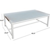 SAFAVIEH Couture Outdoor Patio Furniture Collection – Chryssa Rectangular Coffee Table, White Aluminum Frame with Glass Top (CPT4009A)(White)