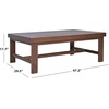 SAFAVIEH Couture Outdoor Patio Furniture Collection – Cruise Eucalyptus Wood Coffee Table, Walnut, Rectangular Patio Coffee Table for Outdoor Living Spaces (CPT1075A)(Walnut)