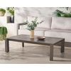 SAFAVIEH Couture Outdoor Patio Furniture Collection – Donaldo Rectangular Coffee Table, Dark Grey Aluminum Frame with Slatted Top (CPT4012A)(Dark Grey)