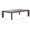 SAFAVIEH Couture Outdoor Patio Furniture Collection – Donaldo Rectangular Coffee Table, Dark Grey Aluminum Frame with Slatted Top (CPT4012A)(Dark Grey)