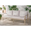 SAFAVIEH Couture Outdoor Patio Furniture Collection – Dorianna 3-Seater Sofa, Sand & Beige Woven Rope and Removable Cushions (CPT4005A)(Sand/Beige)