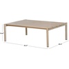 SAFAVIEH Couture Outdoor Patio Furniture Collection – Dorianna Rectangular Coffee Table, Sand Wood Slatted Top (CPT4006A)(Sand)