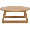 SAFAVIEH Couture Outdoor Patio Furniture Collection – Gale Teak Solid Wood Round Slatted Top Coffee Table (CPT2012A)(Natural)