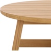 SAFAVIEH Couture Outdoor Patio Furniture Collection – Gale Teak Solid Wood Round Slatted Top Coffee Table (CPT2012A)(Natural)