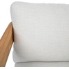 SAFAVIEH Couture Outdoor Patio Furniture Collection – Leilani Natural Teak Patio Chair, Outdoor Accent Chair with White Cushions (CPT1081A)(White/Natural Teak)