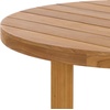SAFAVIEH Couture Outdoor Patio Furniture Collection – Mayaguana Teak Solid Wood Round Dining Table, Slatted Top with Umbrella Hole, Modern Outdoor Design (CPT1061)(Natural)