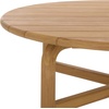 SAFAVIEH Couture Outdoor Patio Furniture Collection – Rogers Natural Teak Solid Wood Round Slatted Coffee Table, Modern Outdoor Living (CPT2015)(Natural)