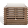 SAFAVIEH Couture Outdoor Tortuga Natural/White Solid Wood Accent Chair