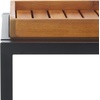 SAFAVIEH Outdoor Couture Patio Furniture Tonga Black Aluminum & Natural Brown Solid Wood Removable Tray Top Bar Cart(Black/Natural)