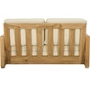 Safavieh CPT1003A Couture Montford Wood Loveseat, 1′ x 1′, Brazilian Teak/Beige(Beige)