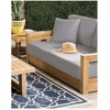Safavieh CPT1003A Couture Montford Wood Loveseat, 1′ x 1′, Brazilian Teak/Beige(Grey)