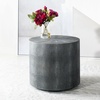 Safavieh Couture Collection Diesel Black Faux Shagreen Round End Table(Black)