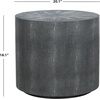 Safavieh Couture Collection Diesel Black Faux Shagreen Round End Table(Black)