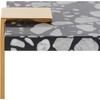 Safavieh Couture Collection Mars White and Black Acrylic C Drink Table (SFV3563C)(Brass / Black)
